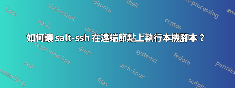 如何讓 salt-ssh 在遠端節點上執行本機腳本？