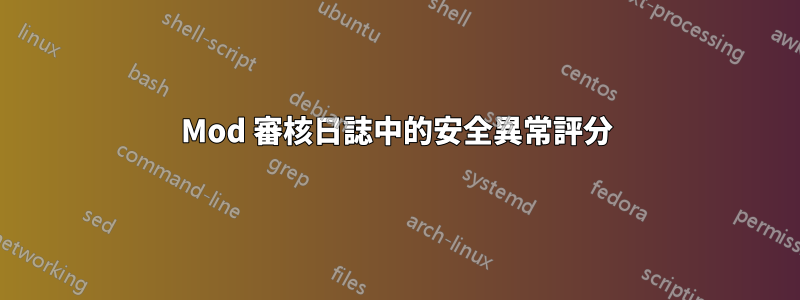 Mod 審核日誌中的安全異常評分