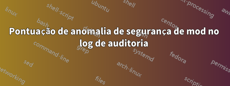 Pontuação de anomalia de segurança de mod no log de auditoria
