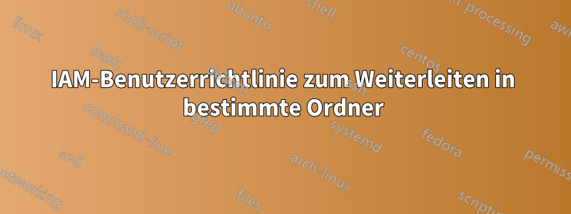 IAM-Benutzerrichtlinie zum Weiterleiten in bestimmte Ordner