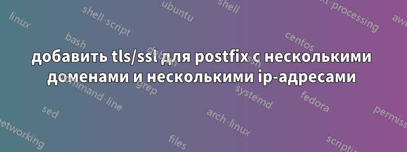 добавить tls/ssl для postfix с несколькими доменами и несколькими ip-адресами