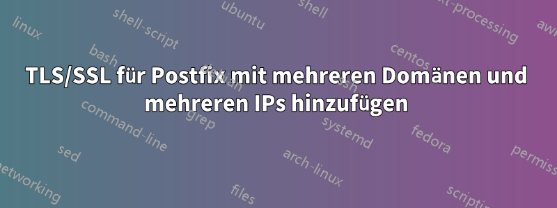 TLS/SSL für Postfix mit mehreren Domänen und mehreren IPs hinzufügen