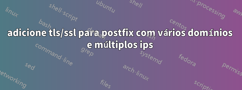 adicione tls/ssl para postfix com vários domínios e múltiplos ips