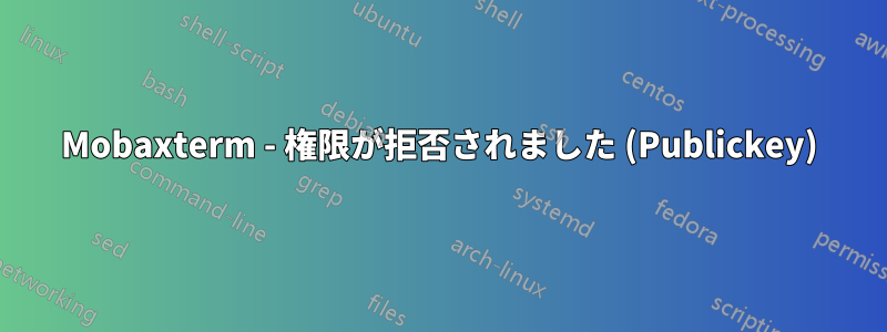 Mobaxterm - 権限が拒否されました (Publickey)