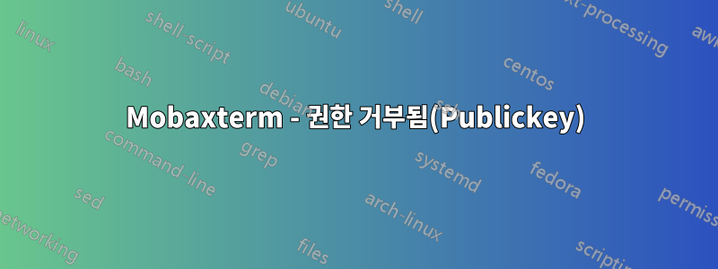 Mobaxterm - 권한 거부됨(Publickey)