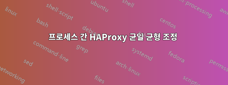 프로세스 간 HAProxy 균일 균형 조정