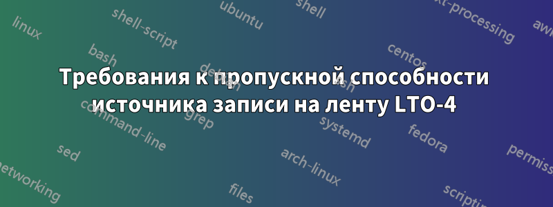 Требования к пропускной способности источника записи на ленту LTO-4