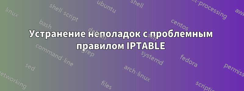 Устранение неполадок с проблемным правилом IPTABLE