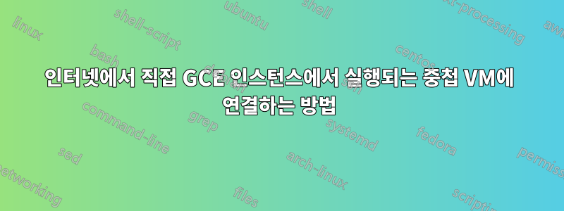 인터넷에서 직접 GCE 인스턴스에서 실행되는 중첩 VM에 연결하는 방법