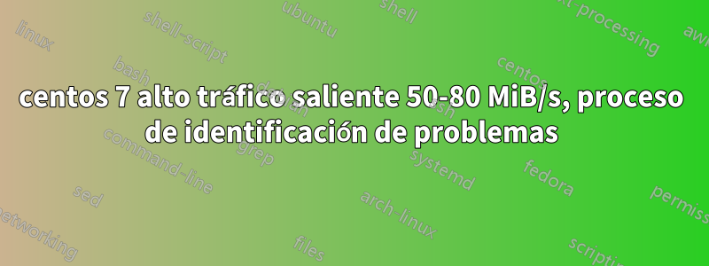 centos 7 alto tráfico saliente 50-80 MiB/s, proceso de identificación de problemas