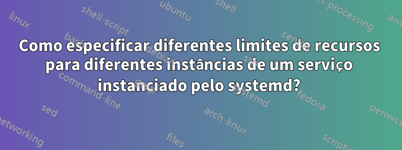 Como especificar diferentes limites de recursos para diferentes instâncias de um serviço instanciado pelo systemd?