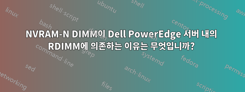 NVRAM-N DIMM이 Dell PowerEdge 서버 내의 RDIMM에 의존하는 이유는 무엇입니까?