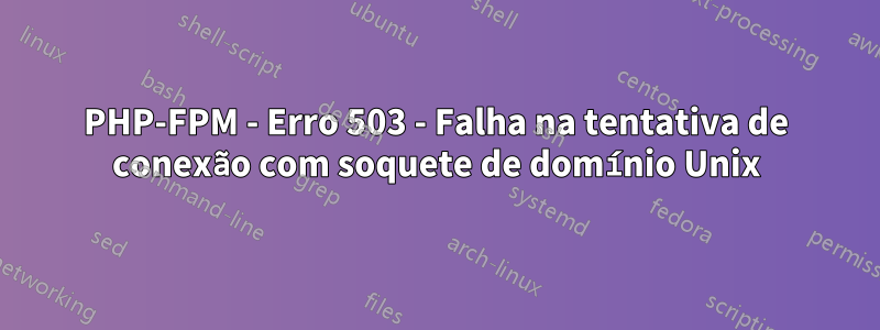 PHP-FPM - Erro 503 - Falha na tentativa de conexão com soquete de domínio Unix