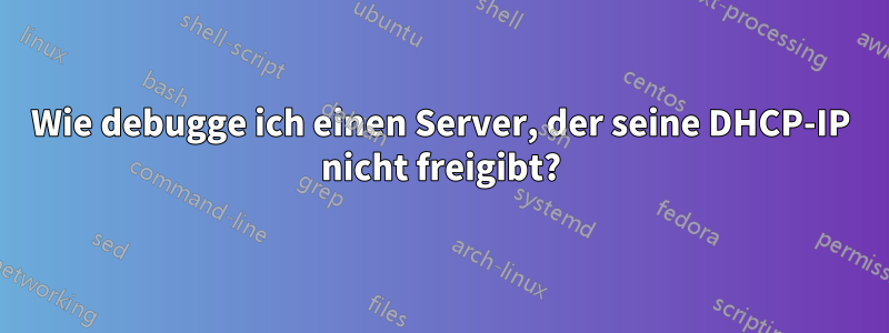 Wie debugge ich einen Server, der seine DHCP-IP nicht freigibt?