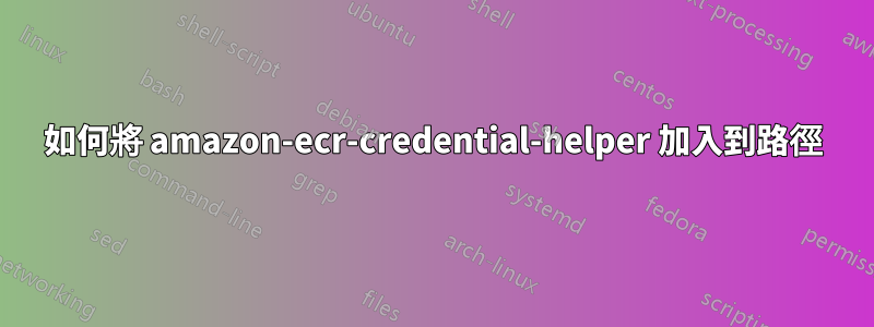 如何將 amazon-ecr-credential-helper 加入到路徑