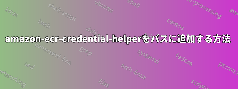 amazon-ecr-credential-helperをパスに追加する方法