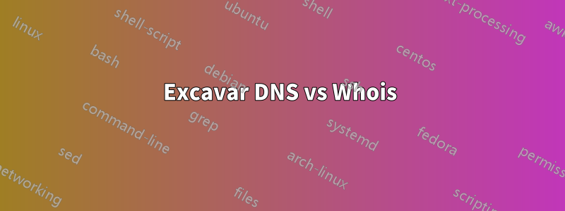 Excavar DNS vs Whois