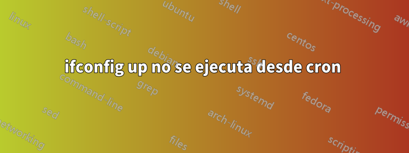 ifconfig up no se ejecuta desde cron