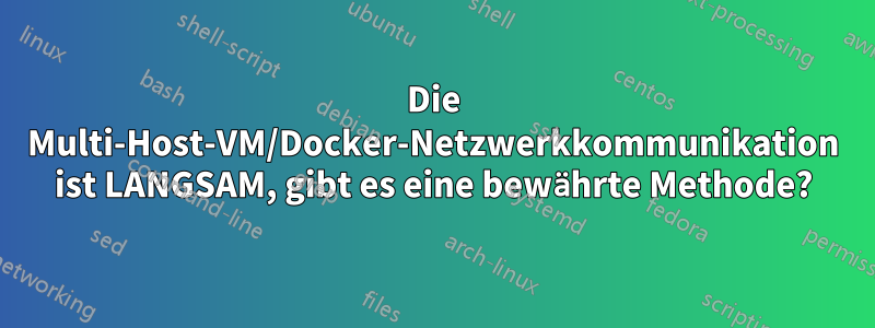 Die Multi-Host-VM/Docker-Netzwerkkommunikation ist LANGSAM, gibt es eine bewährte Methode?