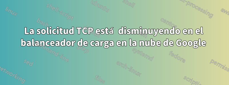 La solicitud TCP está disminuyendo en el balanceador de carga en la nube de Google