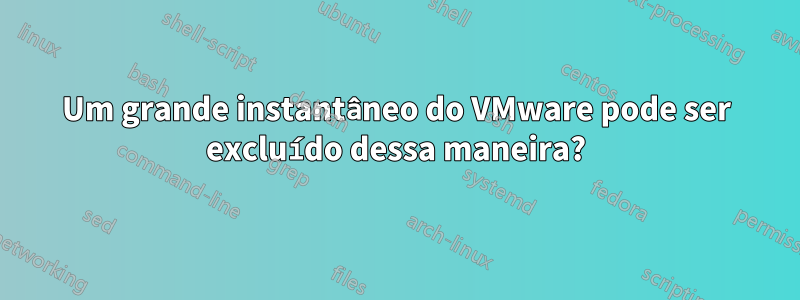 Um grande instantâneo do VMware pode ser excluído dessa maneira?