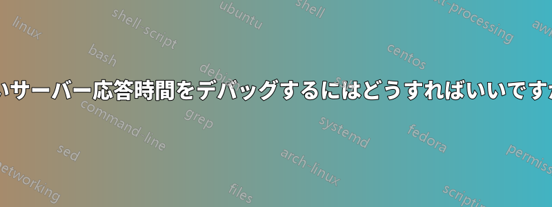 遅いサーバー応答時間をデバッグするにはどうすればいいですか?