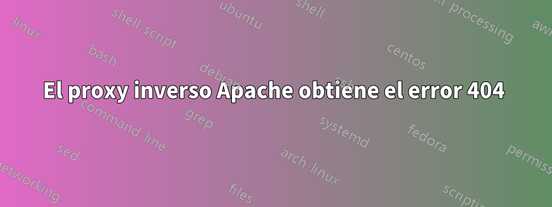 El proxy inverso Apache obtiene el error 404