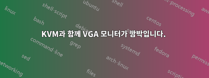 KVM과 함께 VGA 모니터가 깜박입니다.