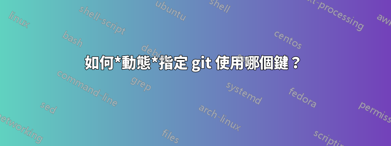 如何*動態*指定 git 使用哪個鍵？