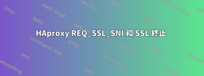 HAproxy REQ_SSL_SNI 和 SSL 終止