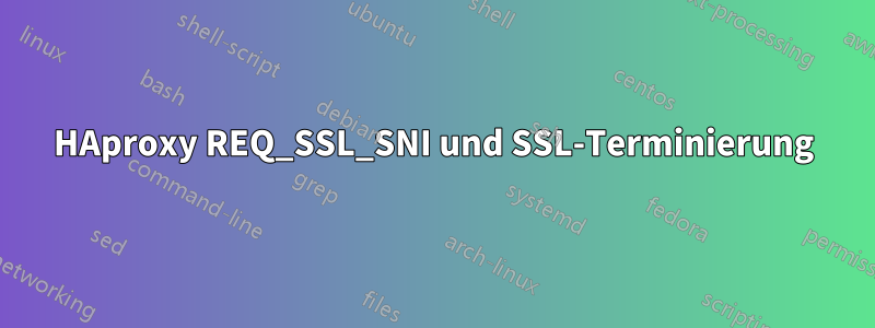 HAproxy REQ_SSL_SNI und SSL-Terminierung