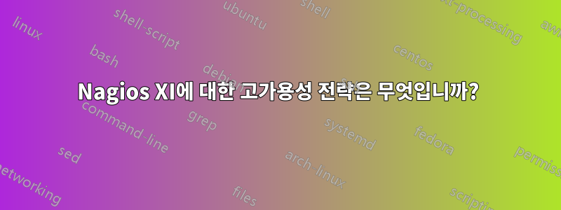 Nagios XI에 대한 고가용성 전략은 무엇입니까?