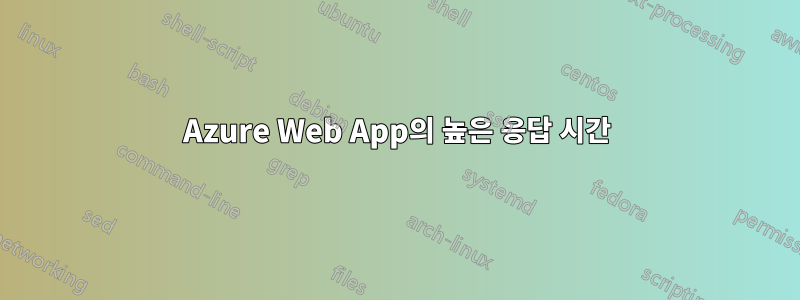 Azure Web App의 높은 응답 시간