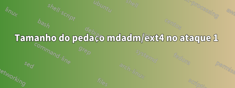 Tamanho do pedaço mdadm/ext4 no ataque 1