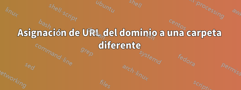 Asignación de URL del dominio a una carpeta diferente