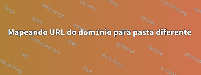 Mapeando URL do domínio para pasta diferente