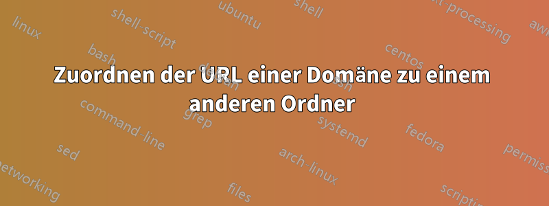 Zuordnen der URL einer Domäne zu einem anderen Ordner