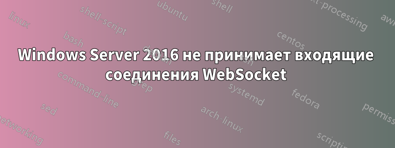 Windows Server 2016 не принимает входящие соединения WebSocket