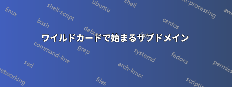 ワイルドカードで始まるサブドメイン