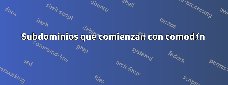 Subdominios que comienzan con comodín