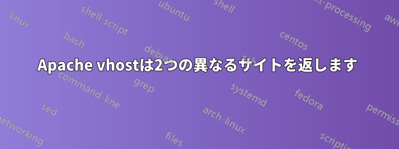 Apache vhostは2つの異なるサイトを返します