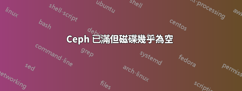 Ceph 已滿但磁碟幾乎為空