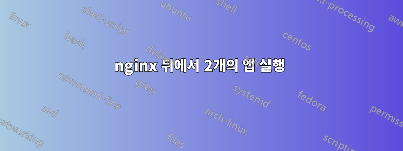 nginx 뒤에서 2개의 앱 실행