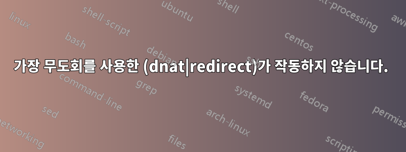 가장 무도회를 사용한 (dnat|redirect)가 작동하지 않습니다.