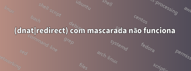 (dnat|redirect) com mascarada não funciona