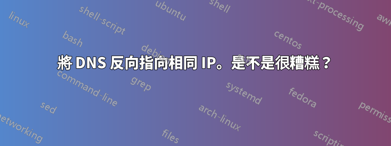 2 將 DNS 反向指向相同 IP。是不是很糟糕？