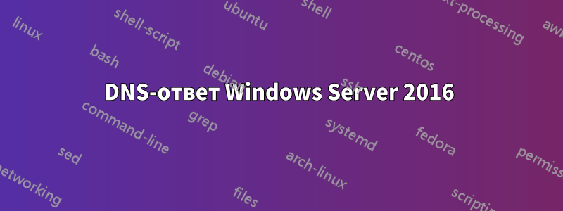 DNS-ответ Windows Server 2016