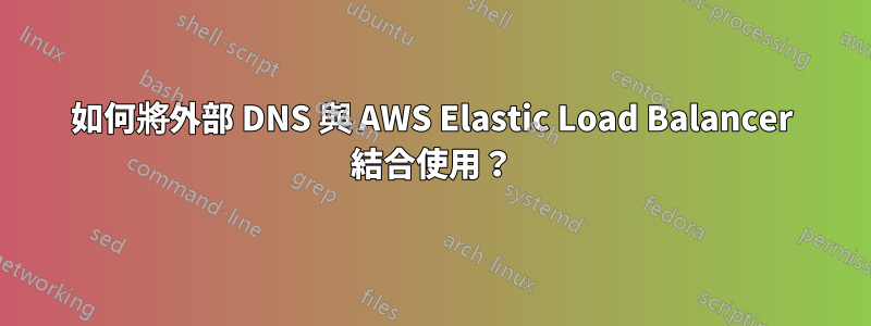 如何將外部 DNS 與 AWS Elastic Load Balancer 結合使用？