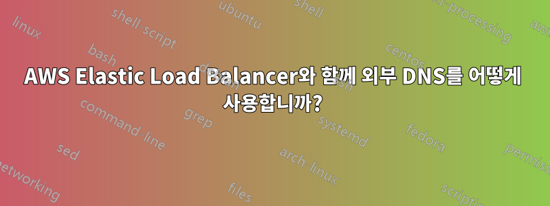 AWS Elastic Load Balancer와 함께 외부 DNS를 어떻게 사용합니까?