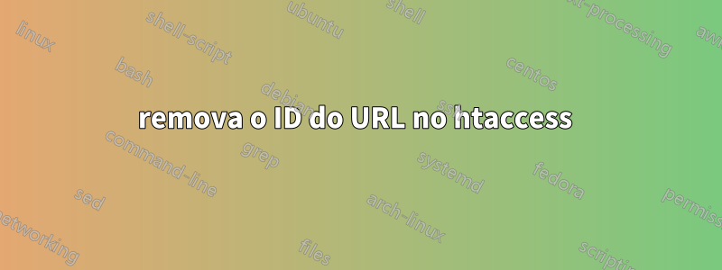 remova o ID do URL no htaccess 